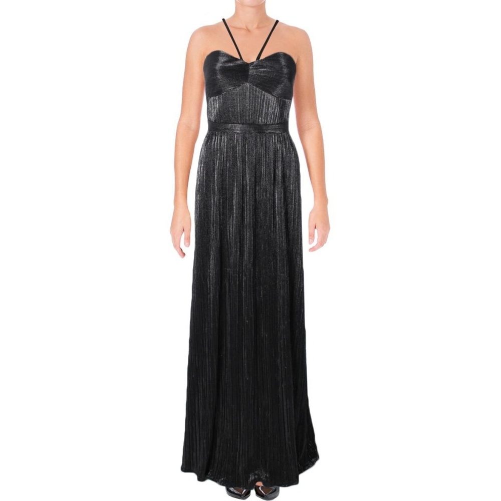 Gunmetal Silver Formal Maxi Dress Gown
